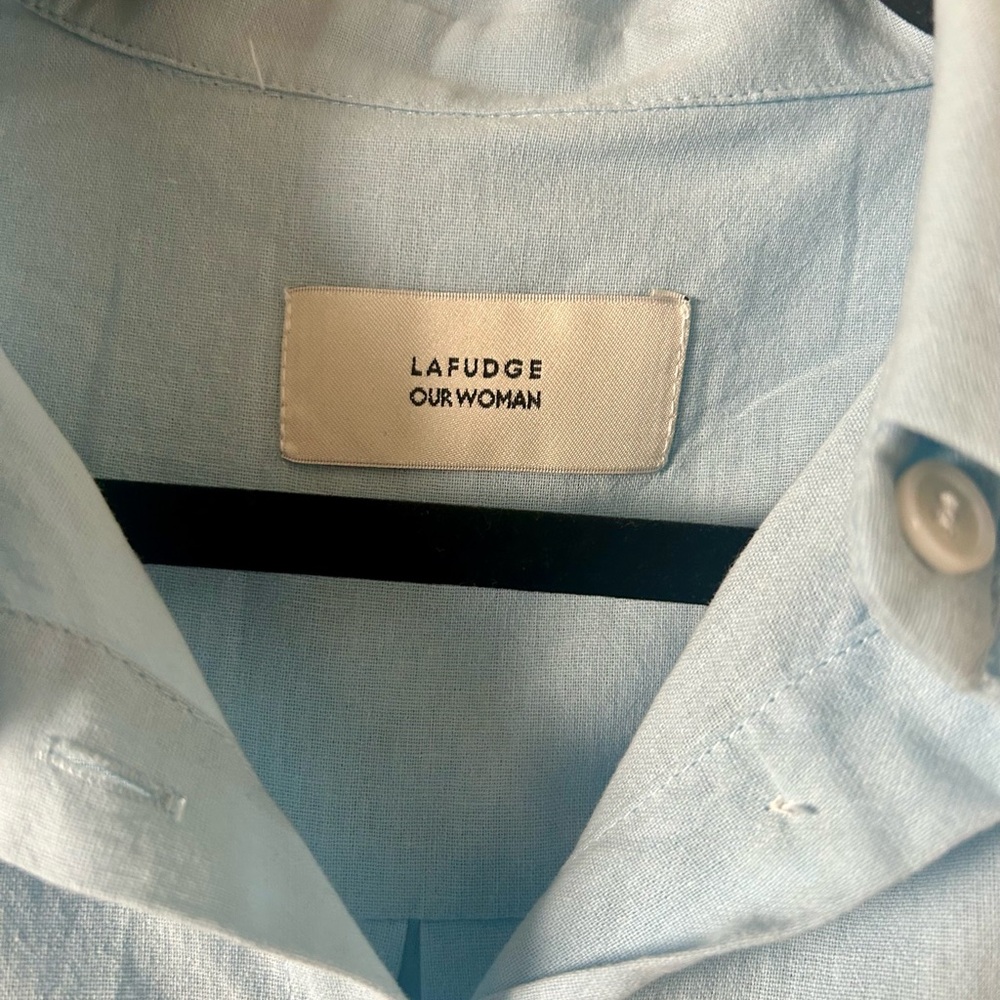 La Fudge Light Blue Casual Button Down Shirt